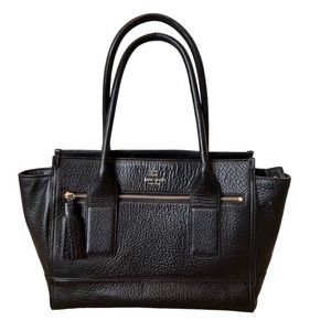 Kate Spade Southport Oden Purse, Black Pebbled Leather Tote